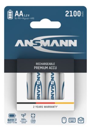Ansmann AA / HR6, 4-pack |  2100mAh Ni-Mh