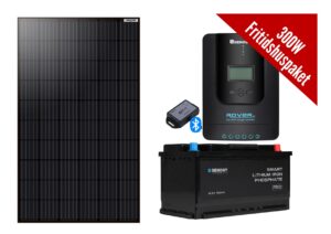 300W Fritidshuspaket Mono/Litium